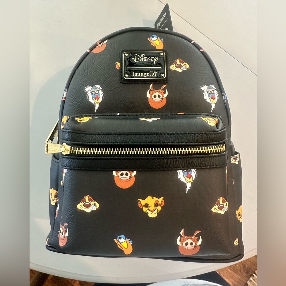Lion King Disney Loungefly Mini backpack Simba Timon Mini Heads Rare Retired NWT